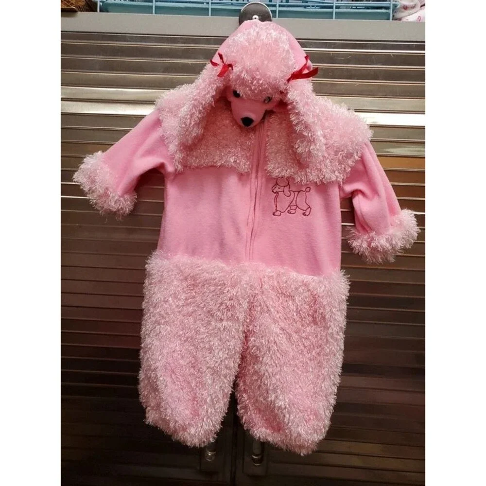 Toddler Pink Poodle Hooded Costume Outfit